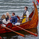 Crown Prince Haakon, Crown Princess Mette-Marit and Princess Ingrid Alexandra on board Embla (Photo: Stian Lysberg Solum / NTB scanpix)